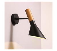 Wmmner Wall Sconces For Bedroom Wall Lamp Light Wooden Handle Industrial Bedroom Lights With Adjustable Fixture Indoor Loft Lighting For Restaurant Living Room Bedroom Study (Blanc)