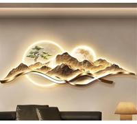 Wmmner Wall Sconces For Bedroom Wall Light Sculptures 3D Wall Art 3D Wall Hanging Art With Led Light Chinese Creative Landscape Picture Wall For Home Living Room Study Bedroom Decor(D/B/39.4 * 13.8In