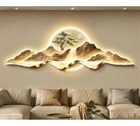 Wmmner Wall Sconces For Bedroom Wall Light Sculptures 3D Wall Art 3D Wall Hanging Art With Led Light Chinese Creative Landscape Picture Wall For Home Living Room Study Bedroom Decor(D/a/47,2*15,7 In U
