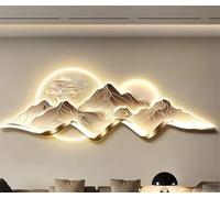 Wmmner Wall Sconces For Bedroom Wall Light Sculptures 3D Wall Art 3D Wall Hanging Art With Led Light Chinese Creative Landscape Picture Wall For Home Living Room Study Bedroom Decor(D/E/39.4 * 13.8In