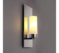 Wmmner Wall Sconces, Minimalist Chrome Wall Sconce, 1-Light Wall Mount Light With White Glass Lampshade, Modern Vanity Wall Lamp Bedside Lighting Fitting, Living Room Hallway Wall Wash Lights