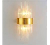 Wmmner Wall Sconces, Modern Indoor Wall Lamps Compatible With Bedroom Bedside Livingroom Decoration Led Sconce Lamp Bathroom Home Light Crystal Golden Wall Light(F)/K/Cambiable2800-6000K