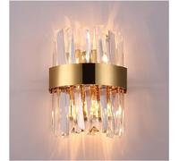 Wmmner Wall Sconces, Modern Indoor Wall Lamps Compatible With Bedroom Bedside Livingroom Decoration Led Sconce Lamp Bathroom Home Light Crystal Golden Wall Light(F)/E/Cambiable2800-6000K