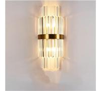 Wmmner Wall Sconces, Modern Indoor Wall Lamps Compatible With Bedroom Bedside Livingroom Decoration Led Sconce Lamp Bathroom Home Light Crystal Golden Wall Light(F)/J/Cambiable2800-6000K