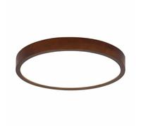 Wmmner Walnut Led Ceiling Lamp Chinese Style Three-Color Dimming Ceiling Light Slim Design Flush Mount Ceiling Light Fixture For Living Room Bedroom Dining Room Kitchen Study Room Corridor(50Cm) (One