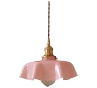 Wmmner White Milk Glass Farmhouse Brass Flower Sgreen Hanging Ceiling Lamp Kitchen Island Nordic Modern French Blue Chandelier Pink Light For Girls Bedroom