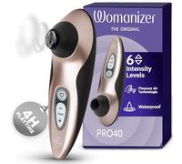 Wmmner Womanizer Pro40 Succionador de Clítoris - Estimulador de Clítoris Femenino con 6 Niveles de Intensidad - Succionador Mujer Sumergible - Vibrador Recargable para Mujeres Y para Parejas/Oro Rosa