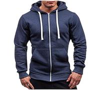 Wmmner Zip Up Hoodie Fall Fashion Solid Color Elegant Pockets Draw Stdating Going Out Casual Sweatshirt Slim Fit Stylish Comfortable Thick Thermal Sweatshirt/Marina/L