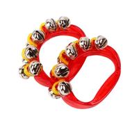 Wmqbjta 2 Mini Panderetas con Campanillas de Mano para Y Celebraciones, Rojo