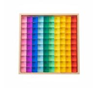 Wmqbjta Acrílico Cubos Bloques Sensorial Educativo Creativo Translucido Século Motricidad Reconocimiento Espacio Apilado Adecuado para Infantes Juego Familiar Aula, Transparente, Cubos 100PCS