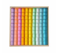 Wmqbjta Acrílico Cubos Bloques Sensorial Educativo Creativo Translucido Século Motricidad Reconocimiento Espacio Apilado Adecuado para Infantes Juego Familiar Aula, Macaron, Cubos 100PCS