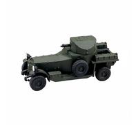 Wmqbjta Armored Car Automóvil Histórico Miniatura Modelo de Colección Detallado Texturas Originales Función Rotativa Resina Adecuado para Espacio Creativo Exposiciones Decoración Privada, Verde