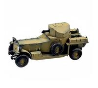 Wmqbjta Armored Car Automóvil Histórico Miniatura Modelo de Colección Detallado Texturas Originales Función Rotativa Resina Adecuado para Espacio Creativo Exposiciones Decoración Privada, Amarillo