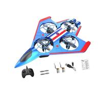 Wmqbjta Avión RC, Avión Teledirigido, 360°, RC Ligero, con Aeronave Ligera para Principiantes, Batería Azul Roja 2