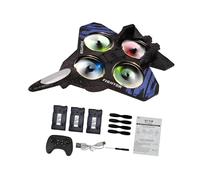 Wmqbjta Avión Teledirigido, Avión RC, Portátil, Ligero, Planeador RC de Hobby Rodante, Juguete para Exteriores para Adultos Y Adolescentes, Batería Azul 3