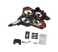Wmqbjta Avión Teledirigido, Avión RC, Portátil, Ligero, Planeador RC de Hobby Rodante, Juguete para Exteriores para Adultos Y Adolescentes, Rojo 1 Batería
