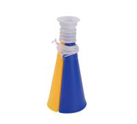Wmqbjta Bocina Animadora para Celebrar Accesorio Deportivo Poliétileno Fácil Adecuada para Animadores Concentraciones Celebraciones Colectivas, Amarillo, Azul, 180mm 80mm 42mm