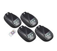 Wmqbjta Cab Marker Señalización Techo Solar para Camión LED RGB Mando Control Remoto Estructura Impermeable Adecuada para Reparación Garaje, 4 Luces