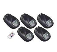 Wmqbjta Cab Marker Señalización Techo Solar para Camión LED RGB Mando Control Remoto Estructura Impermeable Adecuada para Reparación Garaje, 5 Piezas de Luz