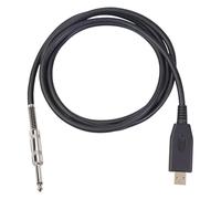Wmqbjta Cable de guitarra USB a 635 mm, blindaje, material de metal PP, transmisión de audio estable, amplia compatibilidad, adaptador conveniente, adecuado para música, 3 m