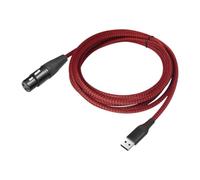 Wmqbjta Cable de Micrófono USB Macho a XLR () Hembra, Estéreo Mejorado, Cable USB a XLR para Podcast, Grabación de en PC, 100cm