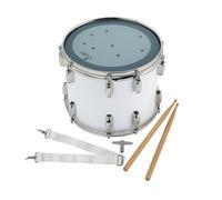 Wmqbjta Caja Marchante 14 Pulgadas Tambor Redoblante Batería Percusión Metálica Sonido Brillante con Casco de Aluminio Ajuste Consistente con Baquetas Llave
