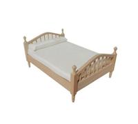Wmqbjta Cama en Miniatura a Escala 1:12 Mueble | Clásico, Cama Matrimonio en Miniatura, Elegante, para Dioramas, Coleccionis