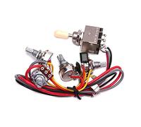 Wmqbjta Circuito de Cableado para Guitarra Eléctrica Viene con Selector de Pastilla Tripolar Dos Reguladores de Tono Dos Reguladores de Volumen E, B