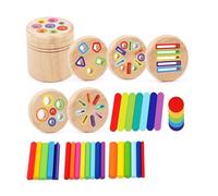 Wmqbjta de Madera para Clasificar Colores, Juguete de Educación Sensorial, Juego de Emparejamiento, Habilidades Motoras Finas, Aprendizaje de Formas P, 6 in 1