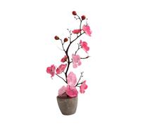 Wmqbjta Decoración de Flores Artificiales con Cuatro Características Clave únicas como Una Pequeña Planta Artificial en Maceta Y Un Arreglo Floral Artificial, Rosa, Individual