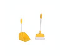 Wmqbjta Escoba para Casa de Muñecas Accesorio Limpieza Miniatura Juego Realista Adecuado para Cocinas Jardines Espacios de Juguete Fotografía, Amarillo