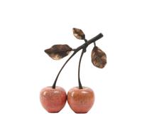 Wmqbjta Escultura sta Estatua Moderna Figura Decorativa con Base de Mármol de Aluminio Tallada Hueca Adecuada para Sala de Estar, Size to 1, Moderno Minimalista, Adorno De Cereza En Mármol Y Metal