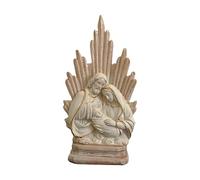 Wmqbjta Figura Artesanal de La Sagrada Familia, Figura Católica para Mesa O Estante de Sala de Estar.