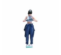 Wmqbjta Figura de Reparación de Vehículos Miniatura Humano Resina Pintada Escena Mecánico Taller Garaje Modelo Escala 1/64 Detallada para Ambientación de, Mujer Mecánica Quitándose Los Guantes