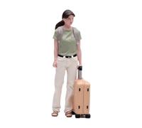Wmqbjta Figura en Miniatura de Mujer con Maleta a Escala 1:18, Decoración de Escena en Miniatura
