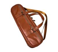 Wmqbjta Funda para Flauta de Lona Y Cuero Sintético con Correa Ajustable para El Hombro Y Asa de Transporte, con Juguetes de Peluche para Actuaciones, MarrÓn