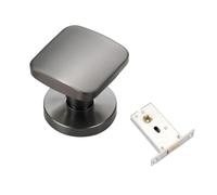 Wmqbjta Invisible para Puerta, Aleación de Zinc, Manija Cuadrada para Puerta, Pomo para Puerta Interior, de Una Sola Cara, para El Hogar, Sala de Es, gris