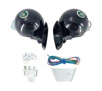 Wmqbjta Juego de Bocinas para Coche, Sirena Eléctrica, Metal Resistente, 125 DB, Doble Sonido, Compacto, Resistente Al Agua, Apto para Coches Y Camiones.