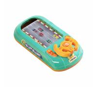 Wmqbjta Juego de Carreras Infantiles Simulador de Conducción Volante Dinámico Tablero Rutas Desafiantes Educación Tráfico Modo Doble Adecuado para Niños , Verde , Mejora Recarga Carrera