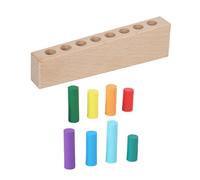 Wmqbjta Juego de Memoria de Madera con Tablero Juguete Sensorial Clasificador de Colores Rompecabezas Infantil Madera Duradera para Entrenamiento