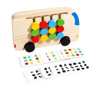 Wmqbjta Juego Razonamiento con Forma Autobús Portátil Juego Emparejamiento con Tarjetas Actividad Didáctico Juguete Educativo para Niños, Sala Juegos
