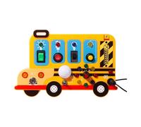 Wmqbjta Juguetes de Tablero de Actividades, Tableros Sensoriales con Interruptores de Luz, Juguetes de Autobús Escolar, Juguetes de Viaje, Programas de Educac