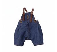 Wmqbjta Pantalones de Muñeca con Diseño Único Tira de Faux Cuero Short Versátil Botones Miniatura Función de Mezcla de Estilos Adecuado para Aficionados a Muñecas y Vestidos de Figuras , Denim