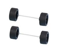 Wmqbjta Par de Llantas a Escala 1/64 con Eje para Coches de Metal Fundido, Negro