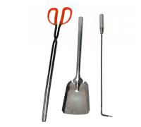 Wmqbjta Pinzas para Chimenea con Mango Largo Diseño Resistente Herramienta para Manipular Leña Fuego y Limpiar Cenizas Adecuado para Calefacción Hogar Cocina Rústica Exterior, Mediano