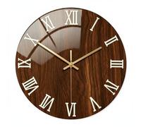 Wmqbjta Placa Decorativa Reloj de Pared Silencioso Reloj de Visual Acabado en Mármol Instalación Sencilla Estilo Moderno Adecuado para Áreas Tranquilas Sala Oficina Decoración, 35CM, Glass Eleven