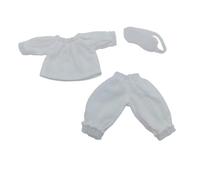 Wmqbjta Ropa para Muñeca Conjunto de Noche para Muñeca Incluye Blusa Manga Larga Pantalón Ligero Adecuado para Colección Juego Regalo Infantil Decoración , Blanco , Muñeca De 12 Puntos