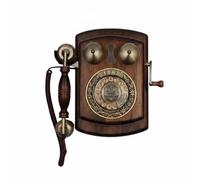 Wmqbjta Teléfono Vintage de Pared Estilo Retro Decorativo Teléfono Fijo para Llamadas Metal Diseño Montado Adecuado para, Teléfono De Pared Retro con Dial Giratorio Pequeño