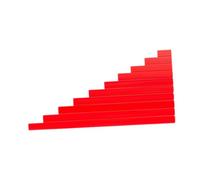 Wmqbjta Varillas Numéricas, Herramienta para El Desarrollo Sensorial, 10, Ayuda Educativa de Matemáticas para Niños de 4 a 6 años, Rojo