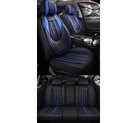 WMTCNC Cojines de asiento de coche Juego completo de fundas de asiento de coche de cuero impermeable funda protectora accesorios para B&M&W E46 E90 E39 E60 E36 G30 E30 E34 E38 E53 (Color: BK azul